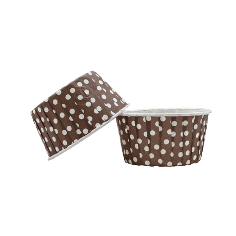 5039 Polka Dot Brown Muffin Cup | Curl Edge | Cupcake Liner |Large | Pack of 100 - Bakeyy.com - India - 5039 Polka Dot Brown Muffin Cup | Curl Edge | Cupcake Liner |Large | Pack of 100 - Default Title