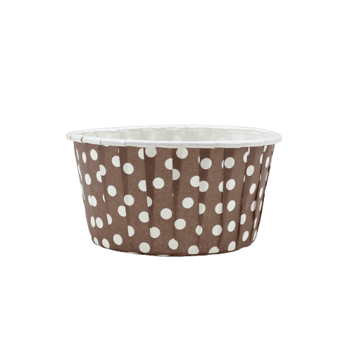 5039 Polka Dot Brown Muffin Cup | Curl Edge | Cupcake Liner |Large | Pack of 100 - Bakeyy.com - India - 5039 Polka Dot Brown Muffin Cup | Curl Edge | Cupcake Liner |Large | Pack of 100 - Default Title