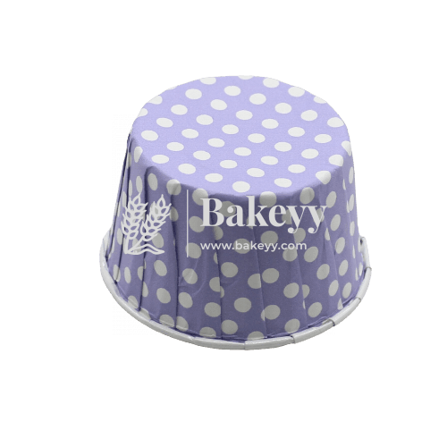 5039 Violet Polka Dot Muffin Cup| Curl Edge | Cupcake Liner |Large | Pack of 100 - Bakeyy.com - India - 5039 Violet Polka Dot Muffin Cup| Curl Edge | Cupcake Liner |Large | Pack of 100 - Default Title