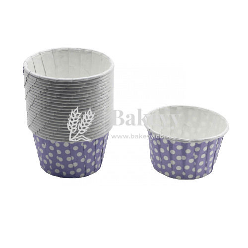 5039 Violet Polka Dot Muffin Cup| Curl Edge | Cupcake Liner |Large | Pack of 100 - Bakeyy.com - India - 5039 Violet Polka Dot Muffin Cup| Curl Edge | Cupcake Liner |Large | Pack of 100 - Default Title