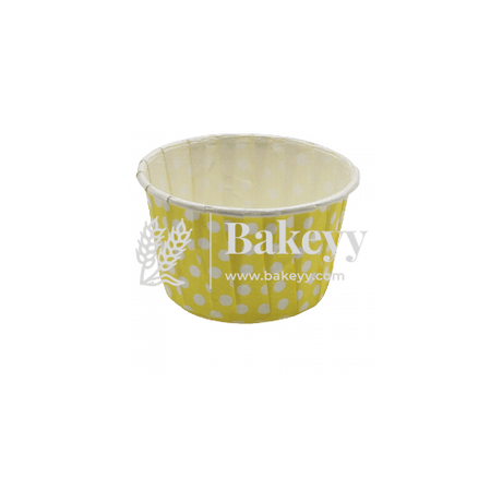 5039 Yellow Polka Dot Muffin Cup | Curl Edge | Cupcake Liner | Large | Pack of 100 - Bakeyy.com - India - {{ variant.name }}