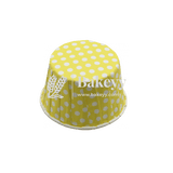 5039 Yellow Polka Dot Muffin Cup | Curl Edge | Cupcake Liner | Large | Pack of 100 - Bakeyy.com - India - 5039 Yellow Polka Dot Muffin Cup | Curl Edge | Cupcake Liner | Large | Pack of 100 - Default Title