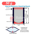 50 gm | Zip Lock Pouch | Clear Stand-up Pouch | 10x13.5 CM | Standing Pouch | 110 GSM | - Bakeyy.com - India - 50 gm | Zip Lock Pouch | Clear Stand-up Pouch | 10x13.5 CM | Standing Pouch | 110 GSM | - Pack Of 50 / 10x13.5 cm / 50 gm