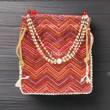 20x24 CM Fancy Potli Bag Return Gifts For Ladies MultiColour - Bakeyy.com - India - 20x24 CM Fancy Potli Bag Return Gifts For Ladies MultiColour - Default Title