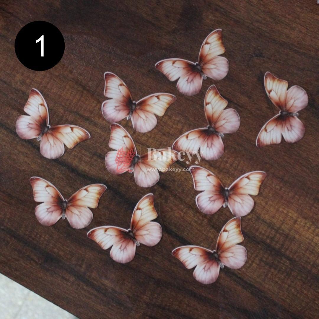 10 Pcs Butterfly Decoration Topper | 3D Butterfly Party Decorations - Bakeyy.com - India - 10 Pcs Butterfly Decoration Topper | 3D Butterfly Party Decorations - Design 1