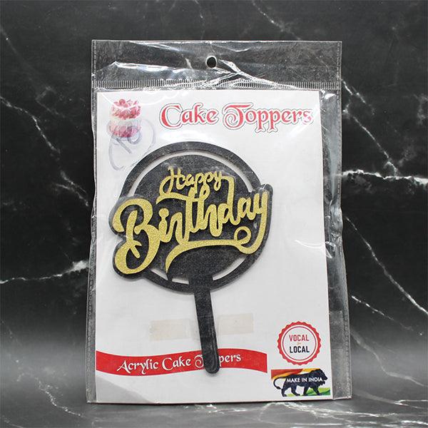 Cake Topper Happy Birthday - Bakeyy.com