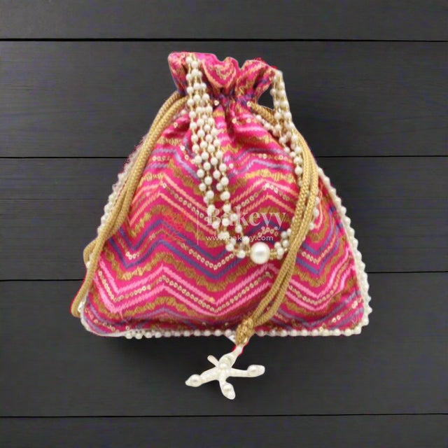 20x24 CM Fancy Potli Bag Return Gifts For Ladies MultiColour - Bakeyy.com - India - 20x24 CM Fancy Potli Bag Return Gifts For Ladies MultiColour - Default Title