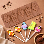 5CavityBabyLollipopSiliconeChocolateMould - Bakeyy.com