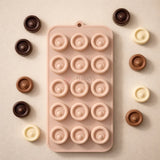 5CavityConcentricRingRoundChocolateSiliconeMould - Bakeyy.com