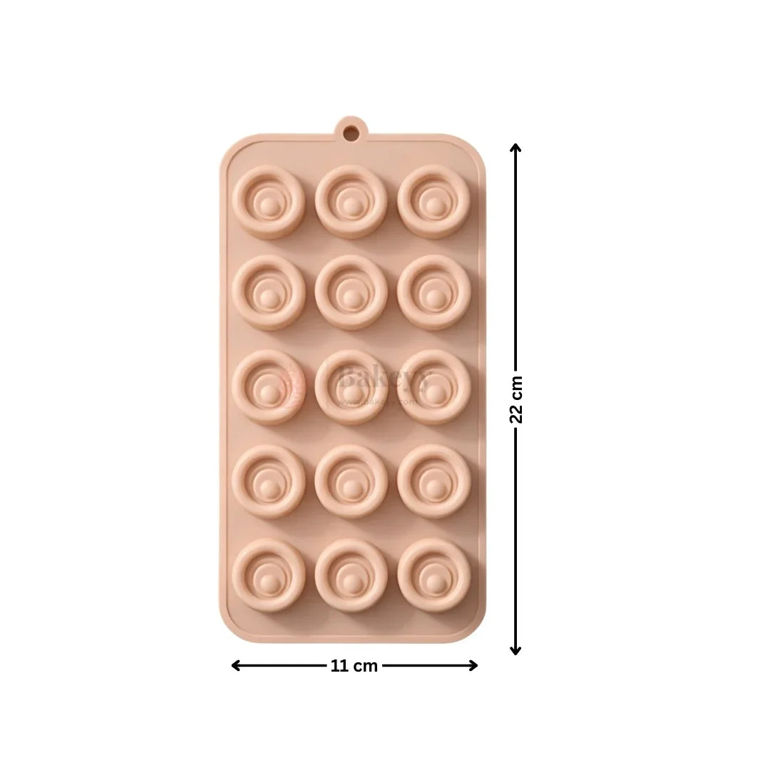 5CavityConcentricRingRoundChocolateSiliconeMould_1 - Bakeyy.com