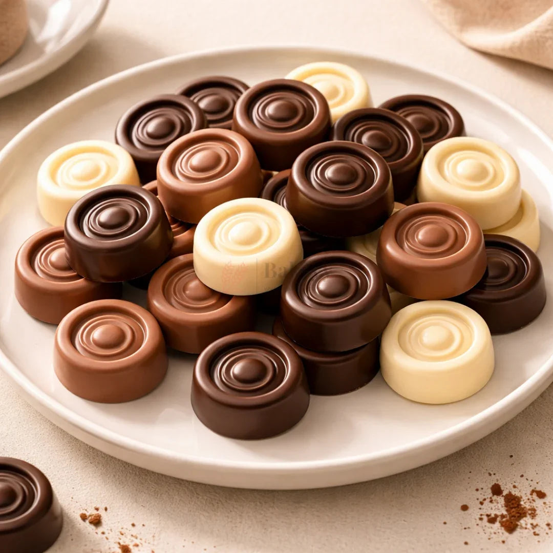 5CavityConcentricRingRoundChocolateSiliconeMould_2 - Bakeyy.com
