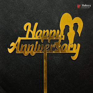 5 Inch | Happy Anniversary Cake Topper | Pack of 1