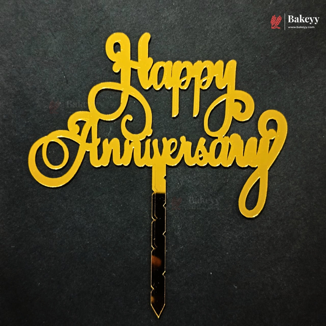 5 Inch | Happy Anniversary Cake Topper | Pack of 1
