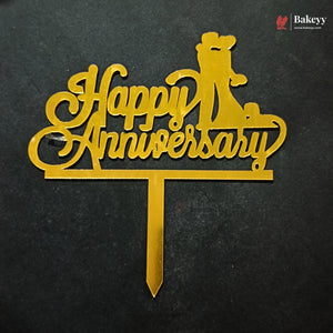 5 Inch | Happy Anniversary Cake Topper | Pack of 1