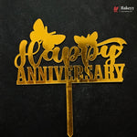 5 Inch | Happy Anniversary Cake Topper | Pack of 1