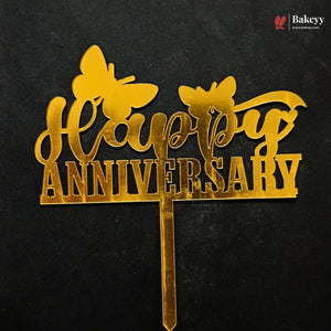 5 Inch | Happy Anniversary Cake Topper | Pack of 1