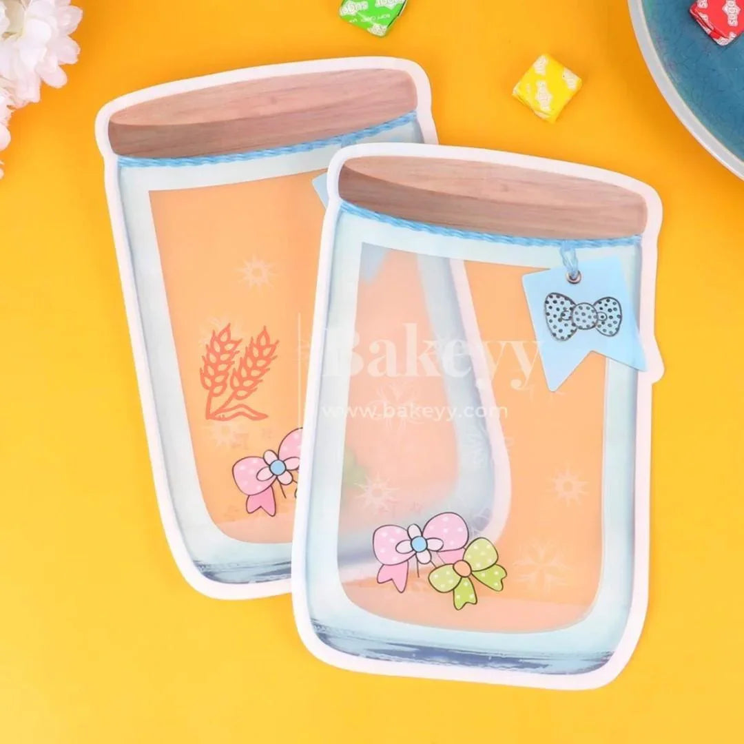 100 gm | Zip Lock Pouch | Blue Jar Designed |13.5 x 19.5 CM | Standing Pouch | Pack of 50 - Bakeyy.com - India - 100 gm | Zip Lock Pouch | Blue Jar Designed |13.5 x 19.5 CM | Standing Pouch | Pack of 50 - 13.5x19.5 cm / 100 gm