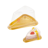 Disposable Triangle Cake Slice Containers with Clear Lid || Ideal for Single-Serve Desserts || Pack of 50||