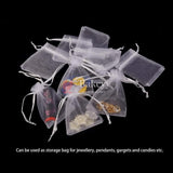 8x10 CM | Organza Potli Bags | White Colour | Candy Bag - Bakeyy.com