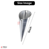 Aluminium Cone Mold – 5 Inch | Pack of 12 | For Ice Cream Cone, Cream Rolls & Pastries
