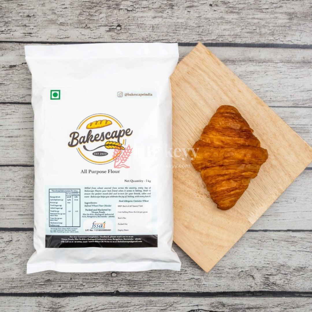 Bakescape All-Purpose Flour 1kg | Your Essential Partner for Perfect Baking Creations | Versatile Culinary Delights for Bakers & Homemakers - Bakeyy.com - India - Bakescape All-Purpose Flour 1kg | Your Essential Partner for Perfect Baking Creations | Versatile Culinary Delights for Bakers & Homemakers - Default Title