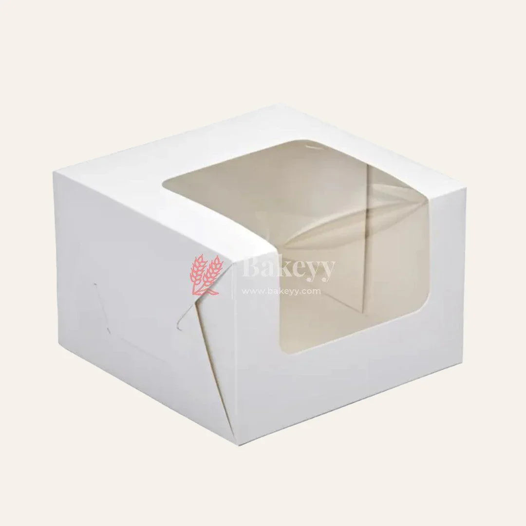 7x7x5 Inch Cake Box With L Shape Top Window ITC Quality | Pack Of 25 - Bakeyy.com - India - 7x7x5 Inch Cake Box With L Shape Top Window ITC Quality | Pack Of 25 - Default Title