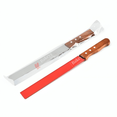 14 Inch Bread Knife Wooden Handle | Stainless Steel Blade with Strong Grip | Wooden Handle - Bakeyy.com - India - 14 Inch Bread Knife Wooden Handle | Stainless Steel Blade with Strong Grip | Wooden Handle - Default Title