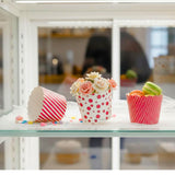 Printed Cupcake Liners | Assorted Red Designs | Baking Paper Cups | 3 Design Options | Pack of 50