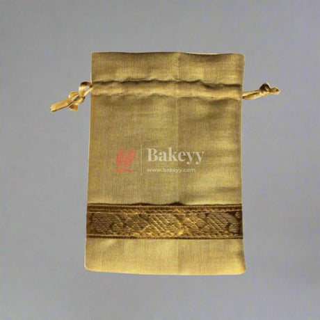 16x20 CM | Elegant Gold Drawstring Gift Bag | Drawstring Bags - Bakeyy.com - India - 16x20 CM | Elegant Gold Drawstring Gift Bag | Drawstring Bags - Default Title