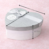 Grey And White Valentine Gift Box | Mixed Colour | Valentine Gift | Heart Shape Gift Box with Ribbon | Pack of 1