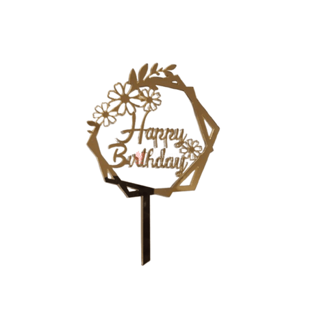 6" Happy Birthday Cake Toppers - Bakeyy.com - India - 6" Happy Birthday Cake Toppers - Default Title