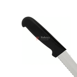 12 Inch Bread Knife Black Handle | Stainless Steel Blade with Strong Grip | Black Handle - Bakeyy.com - India - 12 Inch Bread Knife Black Handle | Stainless Steel Blade with Strong Grip | Black Handle - Default Title