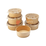 500ml | Kraft Paper Tub Container With PET Lid | Eco-Friendly Food Containers | Pack of 10 | - Bakeyy.com - India - 500ml | Kraft Paper Tub Container With PET Lid | Eco-Friendly Food Containers | Pack of 10 | - Default Title