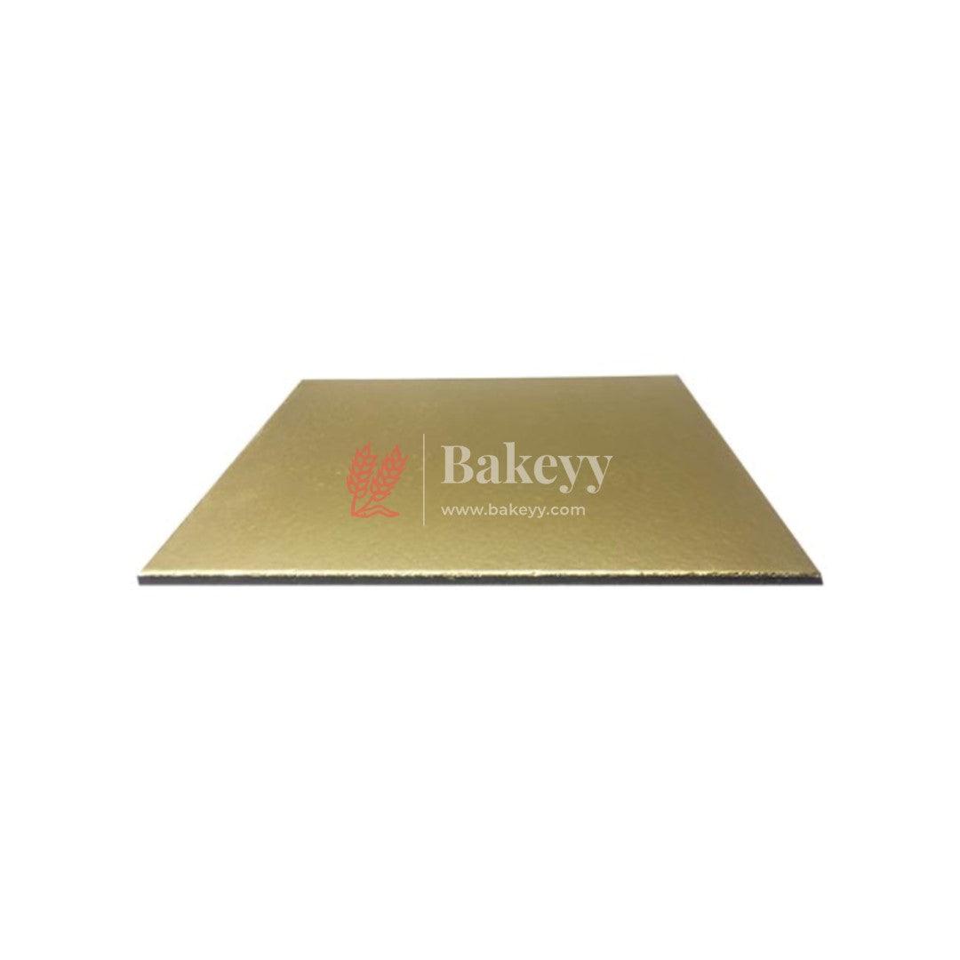 Square Gold Cake Base | Cake Board - Bakeyy.com - India - Square Gold Cake Base | Cake Board - 7 Inches / Pack of 25