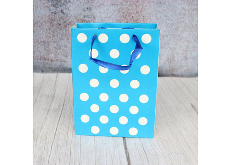 Paper Bag Polka Dot Blue Colour | Pack of 10 - Bakeyy.com - India - Paper Bag Polka Dot Blue Colour | Pack of 10 - Default Title