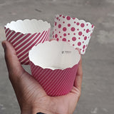 Printed Cupcake Liners | Assorted Red Designs | Baking Paper Cups | 3 Design Options | Pack of 50