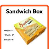 Sandwich Box Disposable Containers Made of food grade paper | Pack of 25| - Bakeyy.com - India - Sandwich Box Disposable Containers Made of food grade paper | Pack of 25| - Default Title