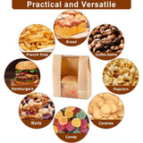 24x12x5 CM Paper Bread Bags | Sourdough Bread Bags | Full Window | Pack Of 50