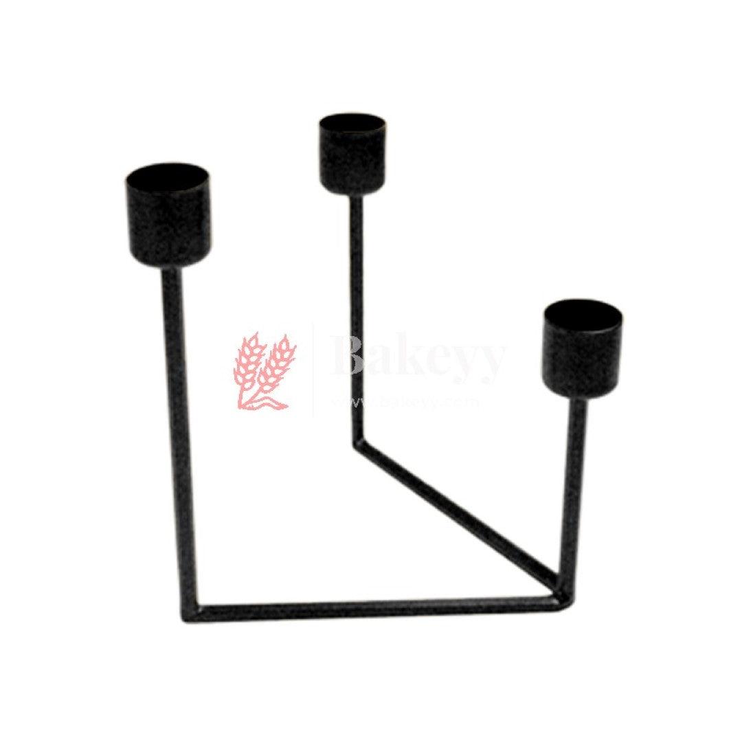 Decorative Candles Stand - Bakeyy.com - India - Decorative Candles Stand - Black