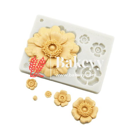 Flower Design Fondant and gum paste Mould - Bakeyy.com - India - Flower Design Fondant and gum paste Mould - Default Title