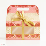 17.5x19x9cm | Luxury Floral Gift Box with Golden Ribbon & Transparent Window With 2 Tins | Pack of 10