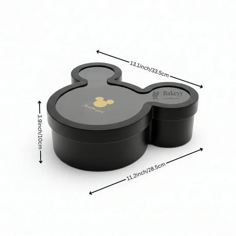 Mickey-Shaped Premium Gift Box with Transparent Lid l Pack of 1 - Bakeyy.com - India - Mickey-Shaped Premium Gift Box with Transparent Lid l Pack of 1 - Black 599.00