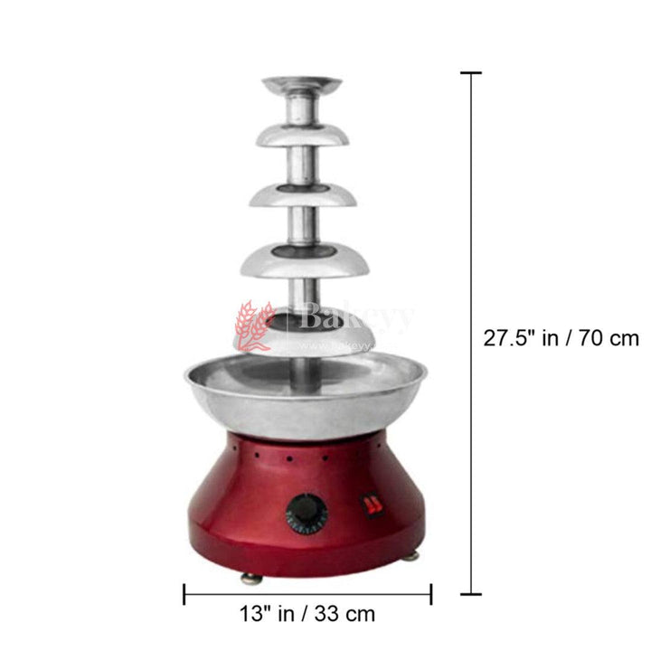 Electric Chocolate Fountain Machine | Adjustable Settings | Keep Warm Function | Perfect for Chocolate Melting | 5 Layer - Bakeyy.com