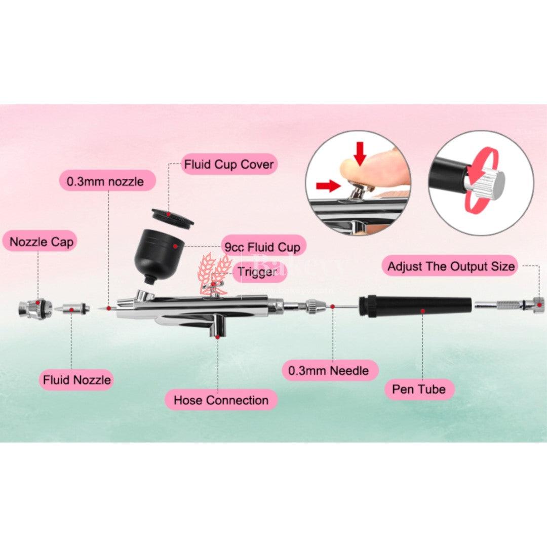 Portable Cordless Airbrush Kit | Mixed Colors - Bakeyy.com - India - Portable Cordless Airbrush Kit | Mixed Colors - Default Title