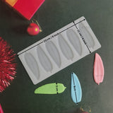 5 Cavity Leaf Petal Silicone Mould | Elongated Botanical Shape for Chocolates & Desserts | Pack of 1 