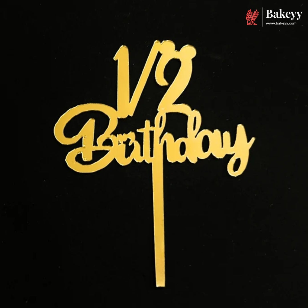 5_Inch_Gold_Acrylic_Happy_Birthday_Cake_Topper_Laser_Cut_Cake_Decoration_10_Pieces_Per_Pack_Pack_of_1_4 - Bakeyy.com IN