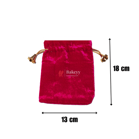 13x18 cm | Velvet Drawstring Potli Bag | Dark Pink Colour | Pack of 10 | Luxurious Gift & Storage Pouch| - Bakeyy.com - India - 13x18 cm | Velvet Drawstring Potli Bag | Dark Pink Colour | Pack of 10 | Luxurious Gift & Storage Pouch| - Default Title