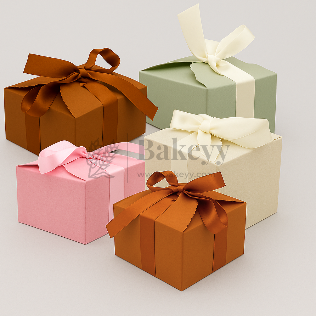 Luxury Gift Box Collection | 10 Pcs with Ribbon | Available in 5 Elegant Colors | Pack of 10