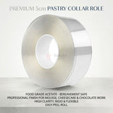 5 cm and 6.5 cm | 2 Sizes | Transparent PVC Pastry Collar Roll | Pack of 1