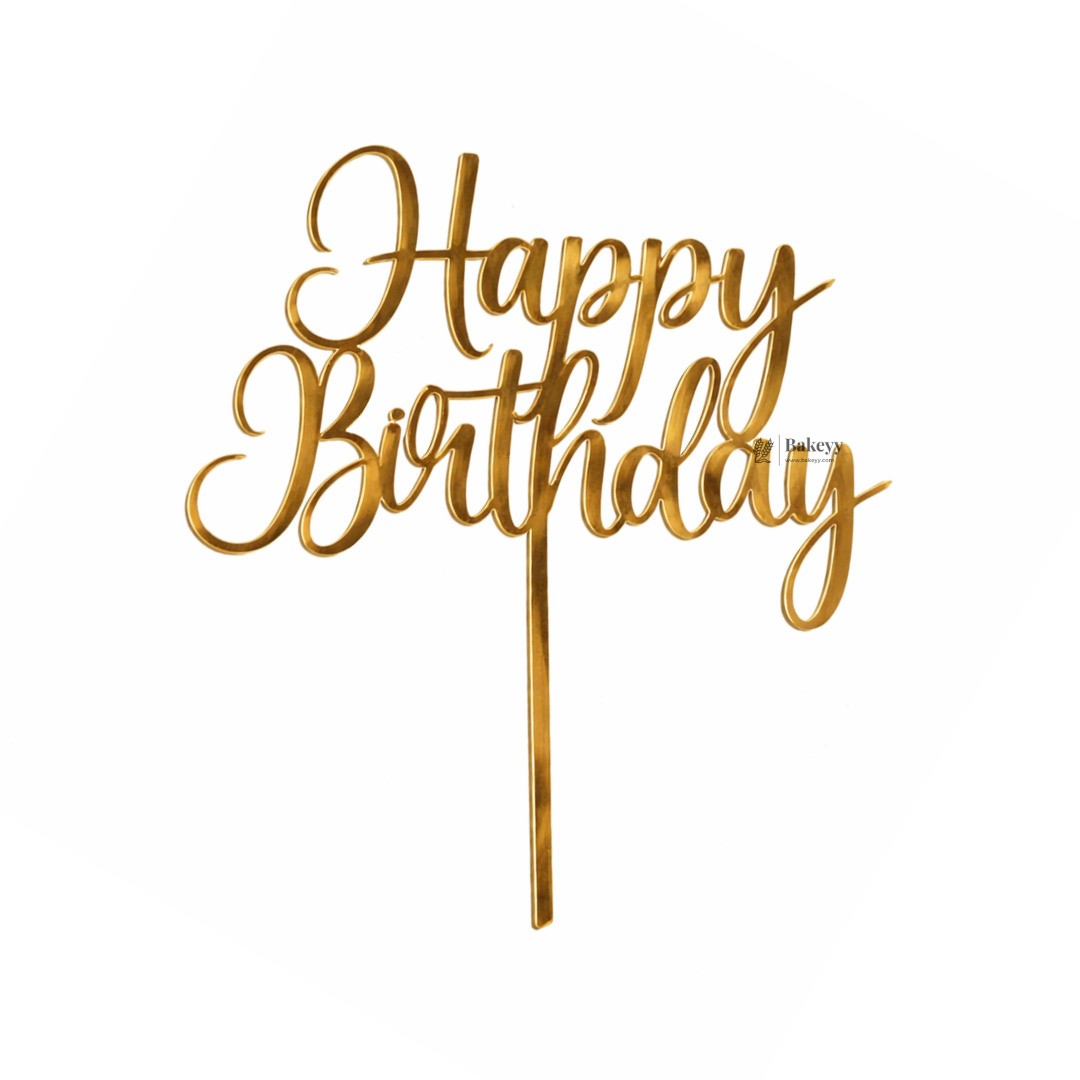 5 Inch Acrylic Cake Topper | Decorative Cake Topper for Celebrations | Assorted designs | Set 2 | Pack of 5